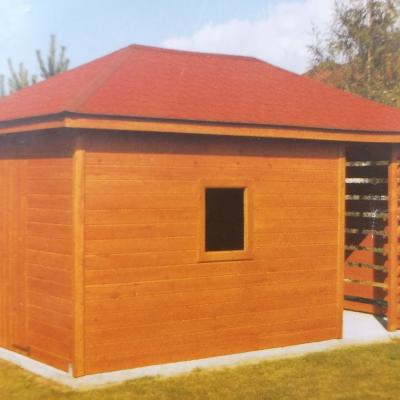 14. Domek Narzdziowy Z Drewutni 3x4